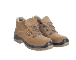 کفش ایمنی تمام چرم خاکی فولادپا